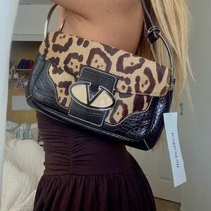 Valentino Cheetah/Leopard Print Ponyhair Shoulder Bag